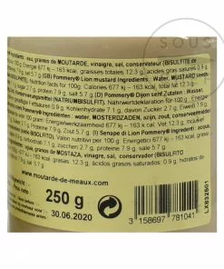 Pommery Extra Strong Mustard 250g Ingredients 7 Pommery Extra Strong Mustard 250g Ingredients