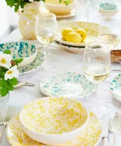 Puglia Handmade Puglia Aquamarine Splatter Side Plate 19cm