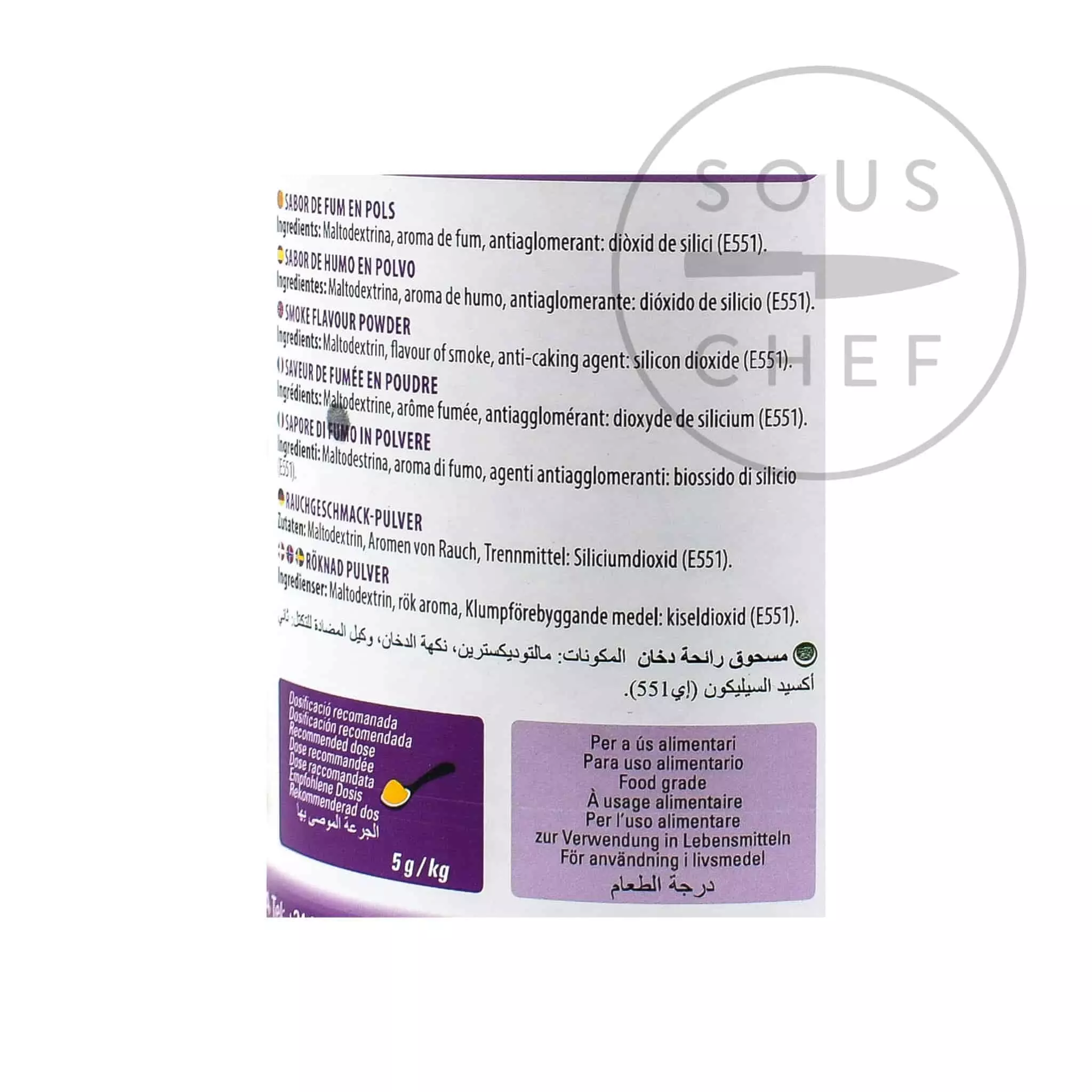 Sosa Home Chef Smoke Powder 500g Ingredients 4 Sosa Home Chef Smoke Powder 500g Ingredients