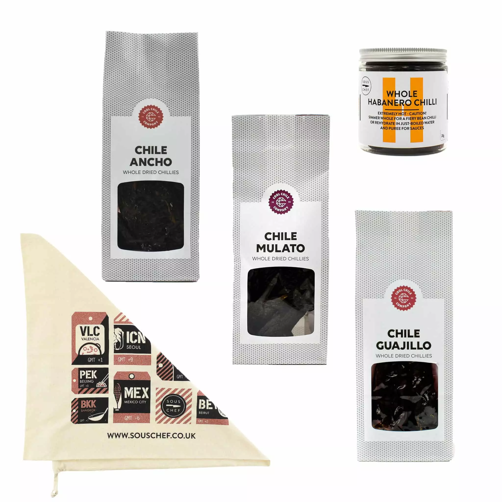 Sous Chef Kit Mexican Chilli Selection Dried Chillies 3 Sous Chef Kit Mexican Chilli Selection Dried Chillies