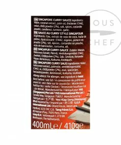 Yeo's Singapore Hot Curry Sauce 400ml Ingredients
