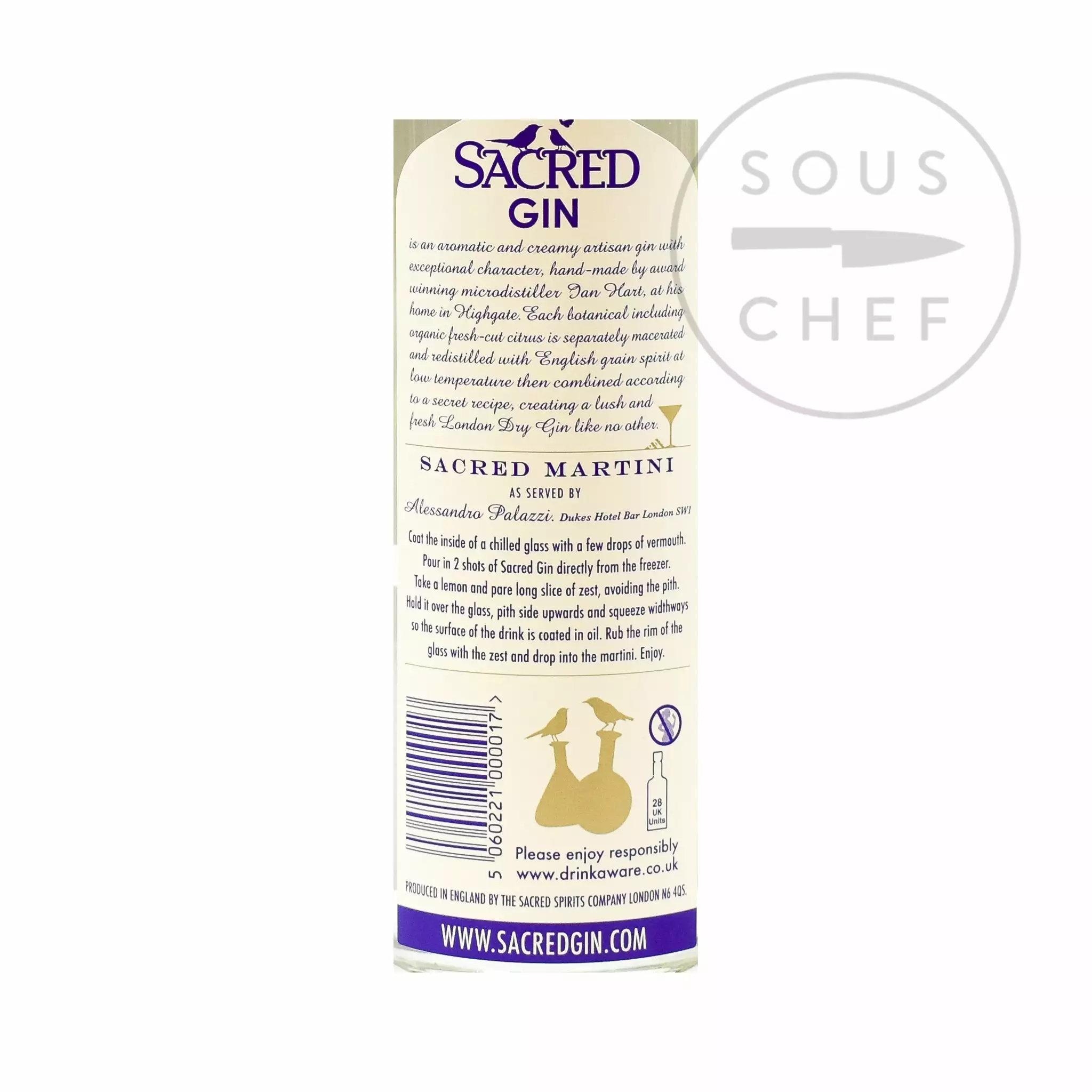 Sacred Spirits Sacred Gin 70cl 6 Sacred Spirits Sacred Gin 70cl