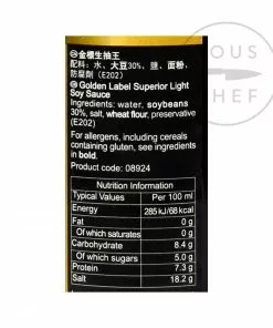 Pearl River Bridge Ingredients Superior Gold Label Light Soy Sauce 500ml