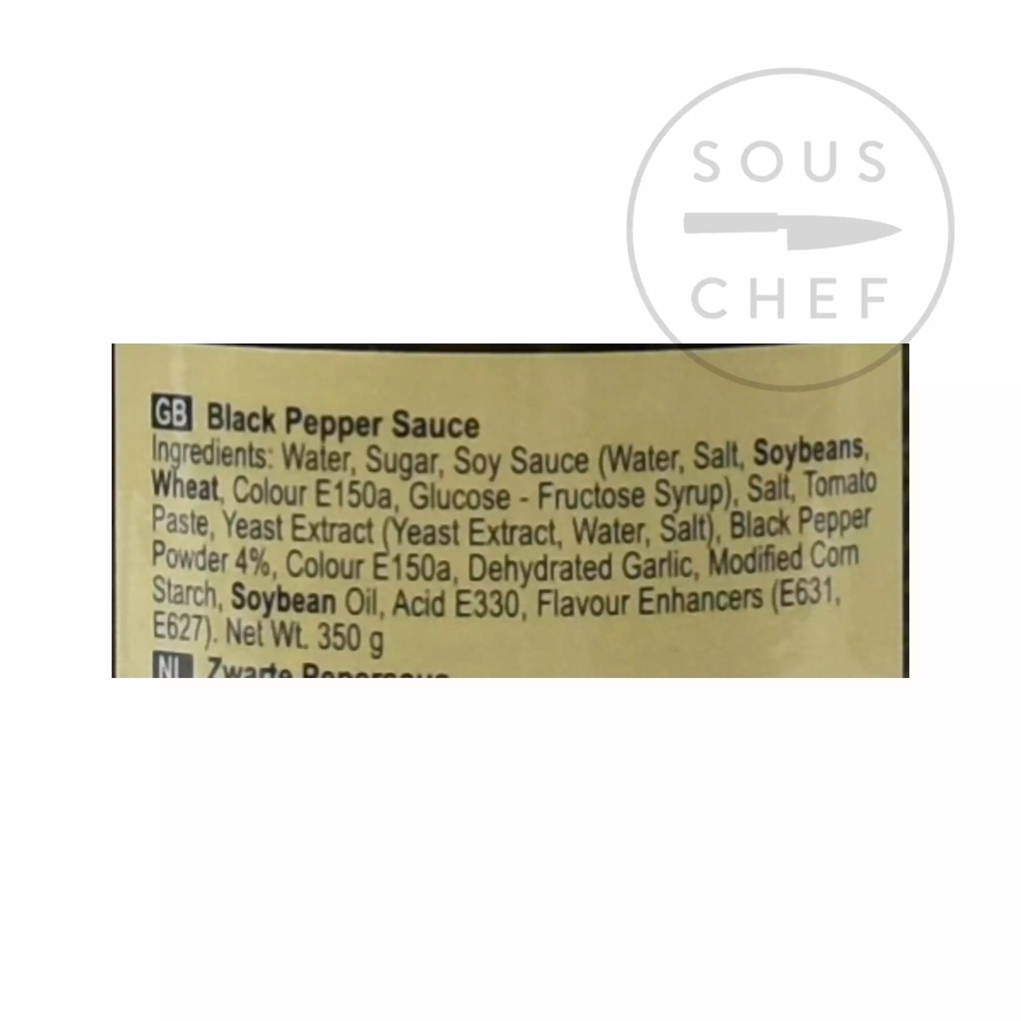 Ingredients Lee Kum Kee Black Pepper Sauce 350g 5 Ingredients Lee Kum Kee Black Pepper Sauce 350g