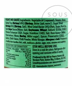 Ingredients Poon's WO Sauce 118g