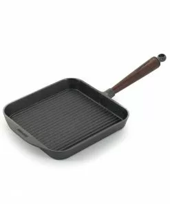 Skeppshult Traditional Cast Iron Square Grill Pan 25cm Cookware