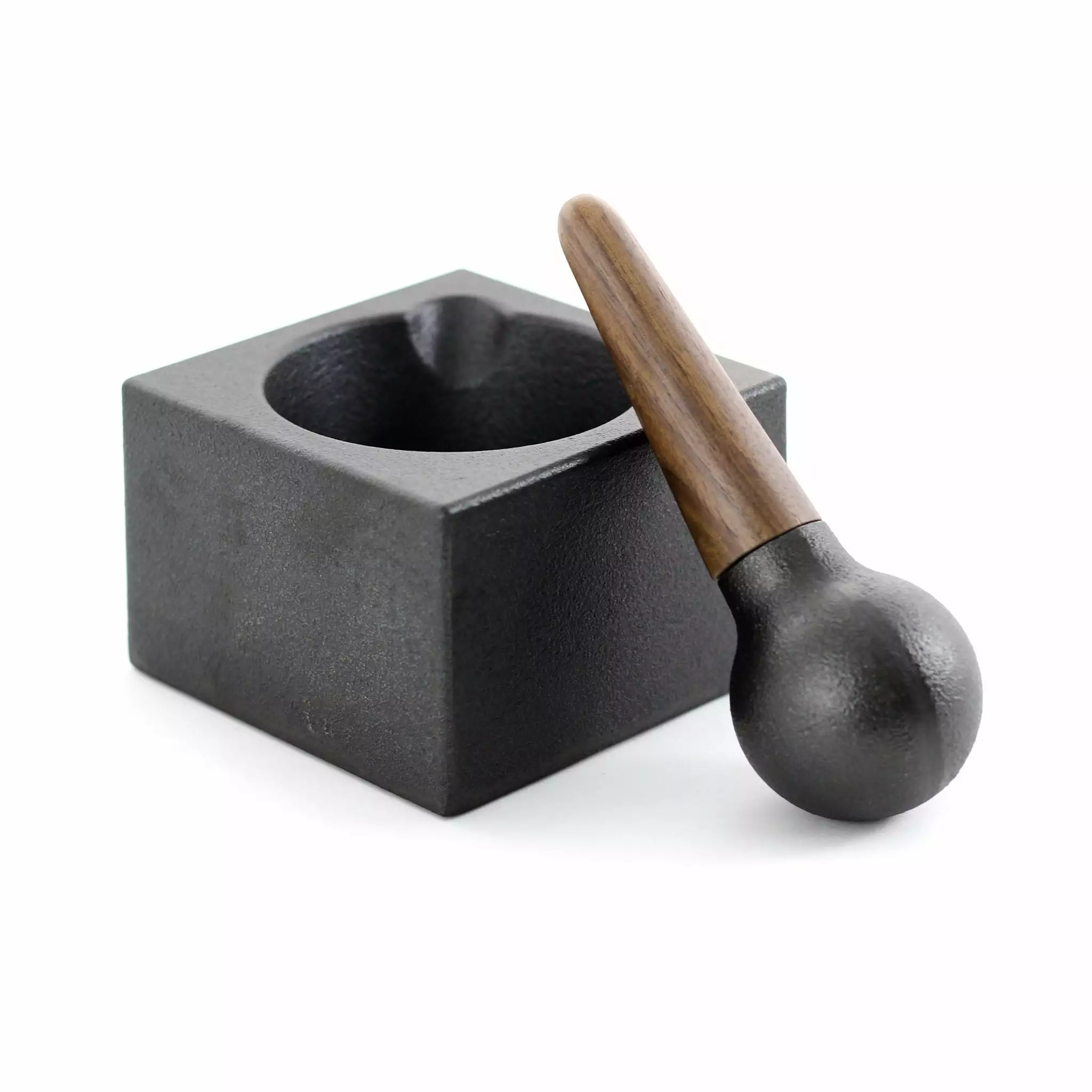 Cookware Skeppshult Contemporary Cast Iron & Walnut Pestle & Mortar 4 Cookware Skeppshult Contemporary Cast Iron & Walnut Pestle & Mortar