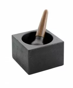 Cookware Skeppshult Contemporary Cast Iron & Walnut Pestle & Mortar