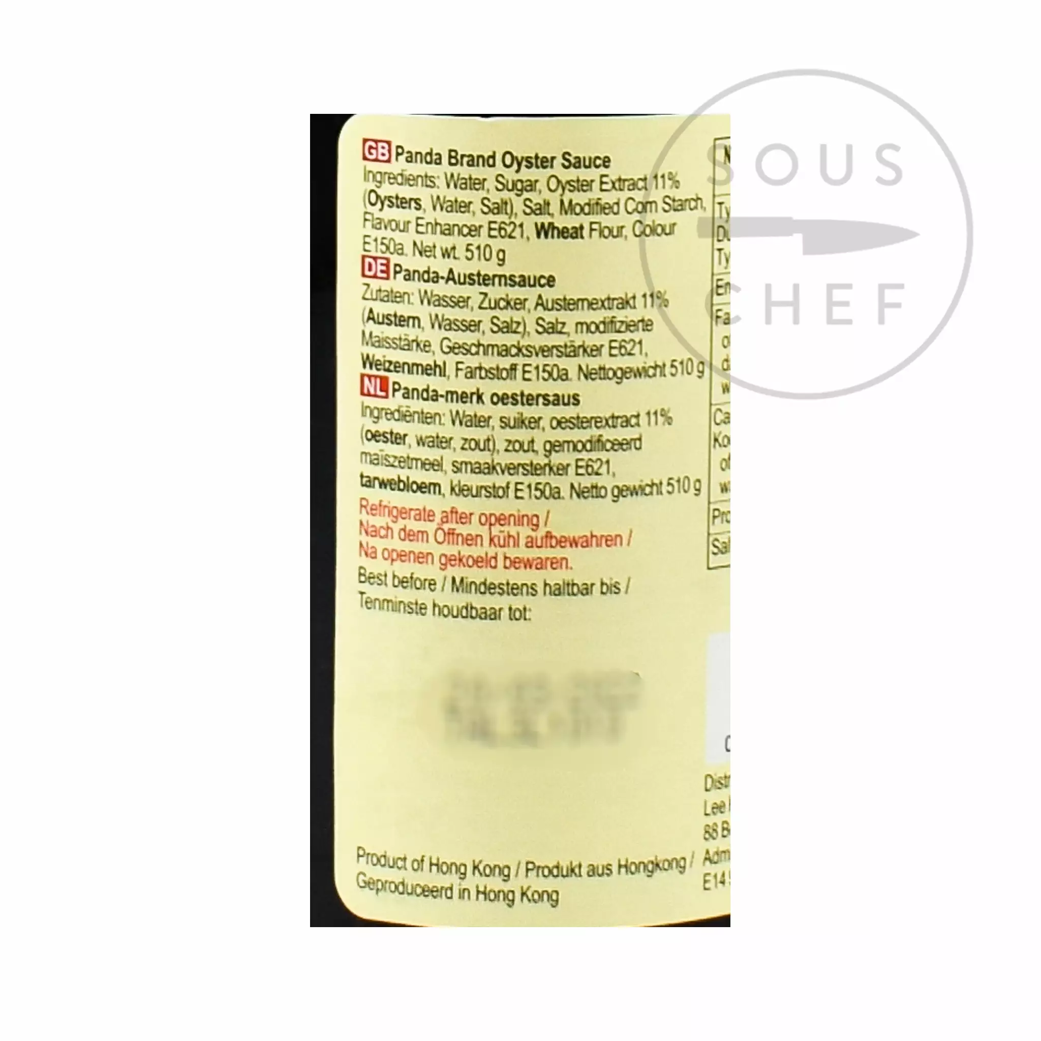 Lee Kum Kee Panda Oyster Sauce 510g Ingredients 5 Lee Kum Kee Panda Oyster Sauce 510g Ingredients