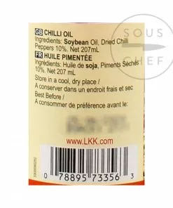 Ingredients Lee Kum Kee Chilli Oil 207ml