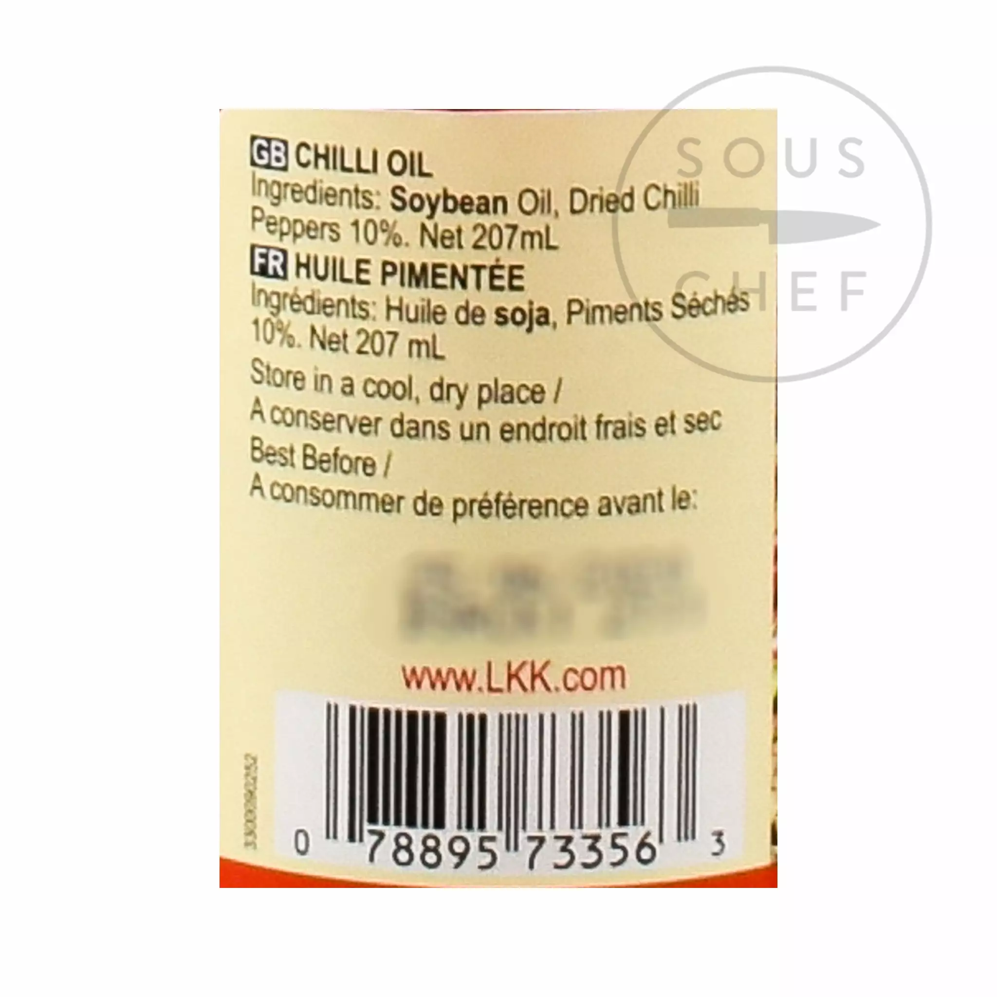 Ingredients Lee Kum Kee Chilli Oil 207ml 4 Ingredients Lee Kum Kee Chilli Oil 207ml