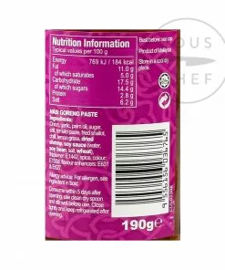 Yeo's Nasi Goreng Paste 190g Ingredients