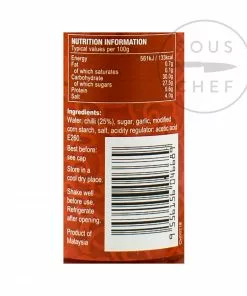 Yeo's Hot Chilli Sauce 300ml Ingredients 7 Yeo's Hot Chilli Sauce 300ml Ingredients