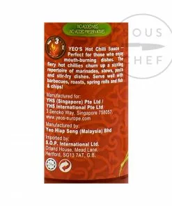 Yeo's Hot Chilli Sauce 300ml Ingredients