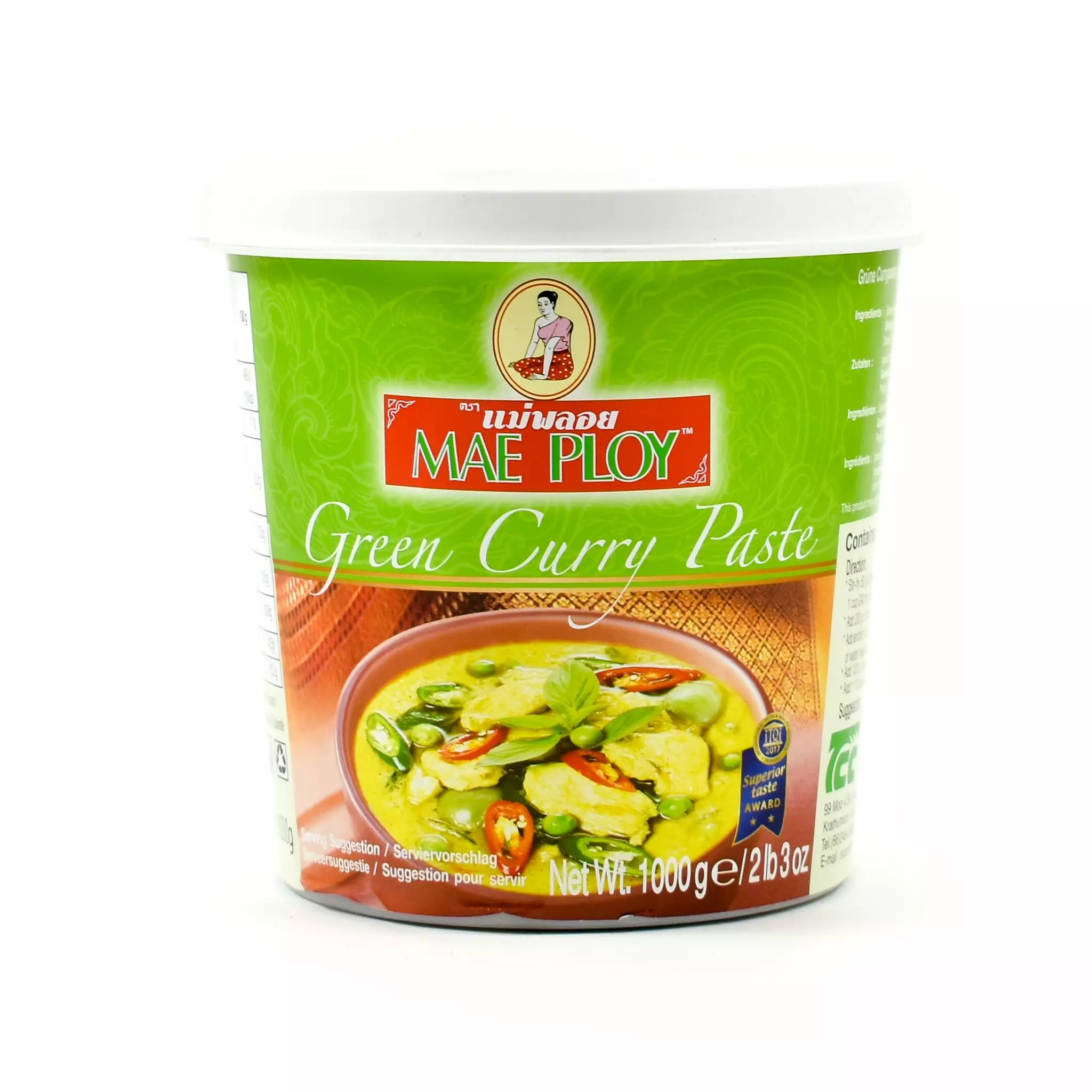 Ingredients Mae Ploy Green Curry Paste 1kg 3 Ingredients Mae Ploy Green Curry Paste 1kg