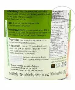 Ingredients Mae Ploy Green Curry Paste 1kg 7 Ingredients Mae Ploy Green Curry Paste 1kg