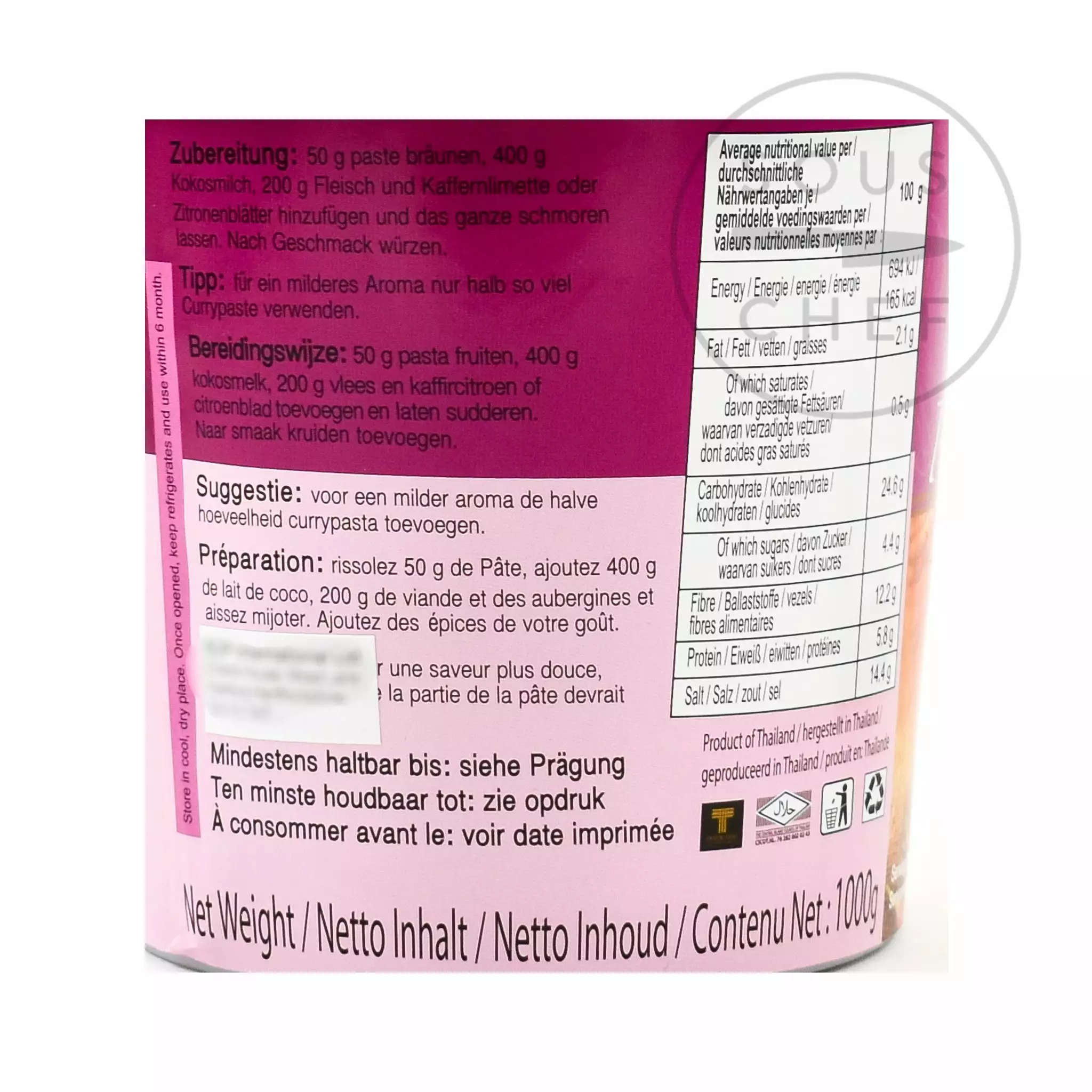 Mae Ploy Penang Curry Paste 1kg 5 Mae Ploy Penang Curry Paste 1kg