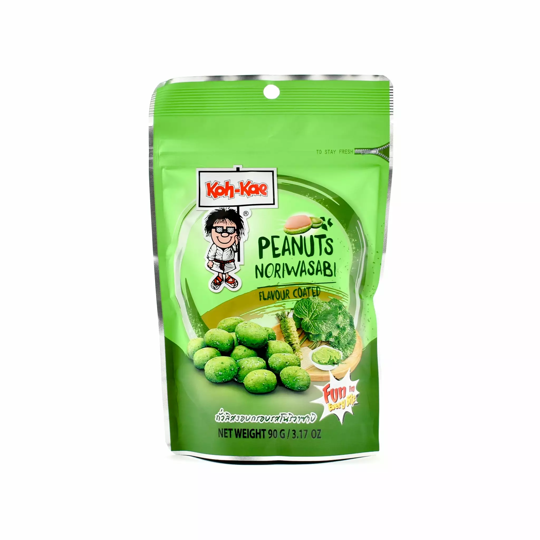 Koh Kae Nori Wasabi Flavour Peanuts 90g Savoury Snacks & Crackers 3 Koh Kae Nori Wasabi Flavour Peanuts 90g Savoury Snacks & Crackers