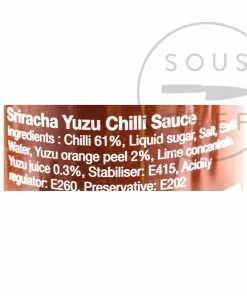 Ingredients Flying Goose Sriracha Yuzu 455ml