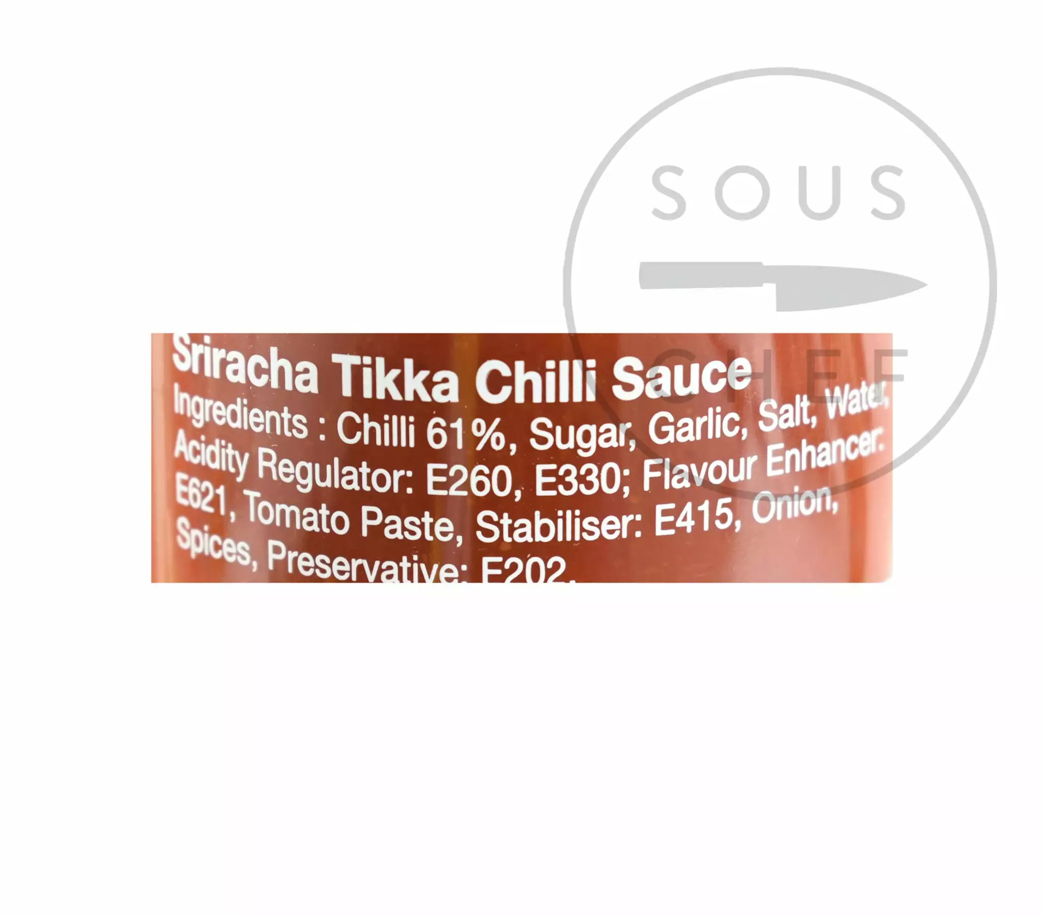Ingredients Flying Goose Sriracha Tikka 455ml 4 Ingredients Flying Goose Sriracha Tikka 455ml