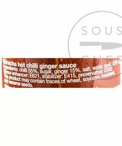 Flying Goose Sriracha Ginger 455ml Ingredients