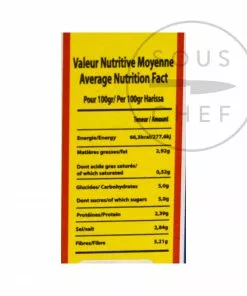 La Flamme Du Cap Bon Ingredients Harissa Paste 70g