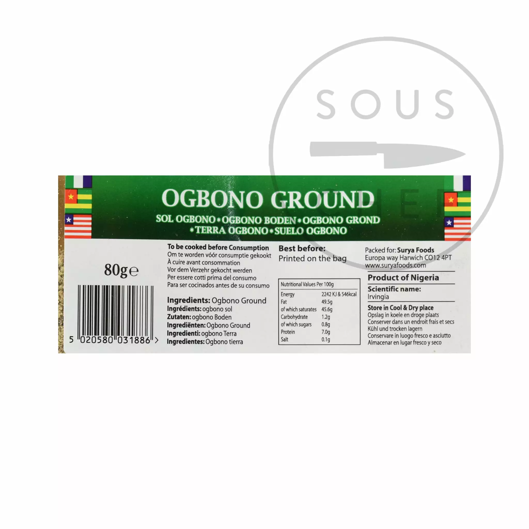 Mother Africa Ground Ogbono 80g Ingredients 4 Mother Africa Ground Ogbono 80g Ingredients