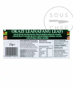 Mother Africa Okazi Leaves 25g Ingredients