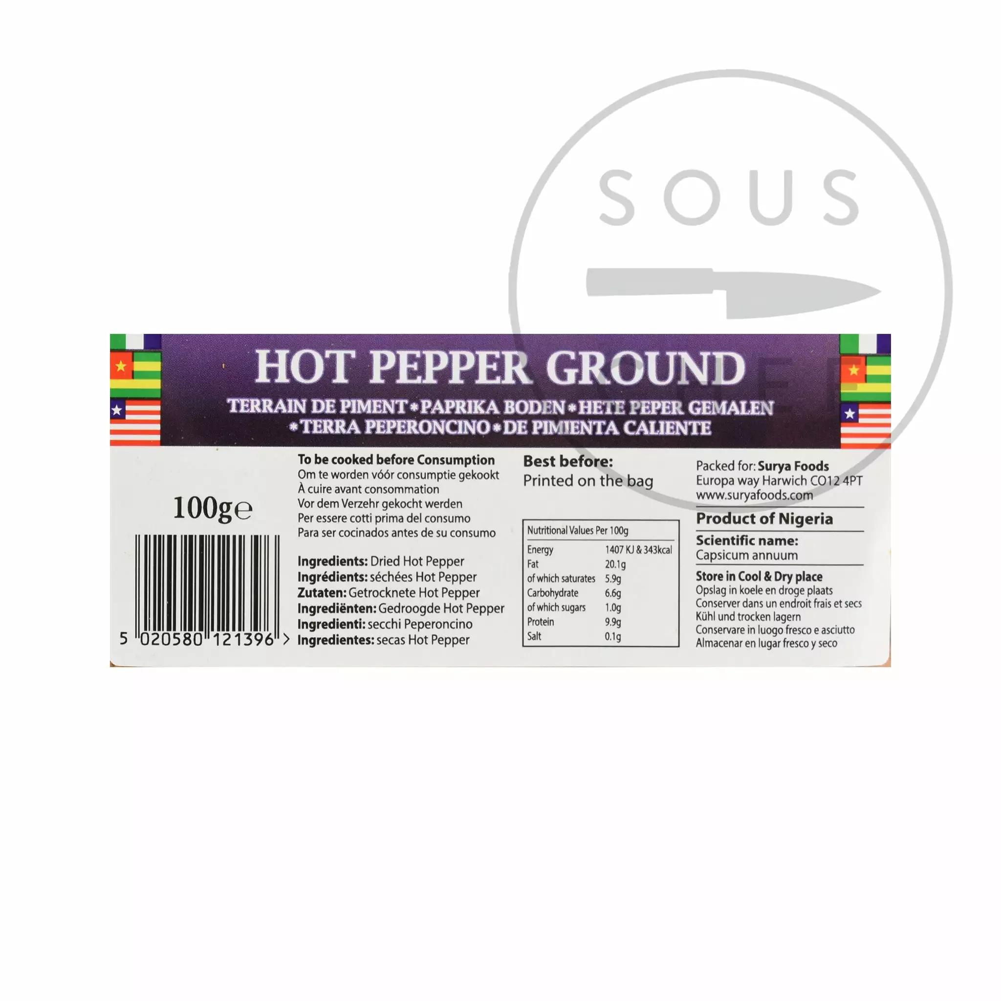 Ingredients Mother Africa Ground Hot Pepper 100g 4 Ingredients Mother Africa Ground Hot Pepper 100g