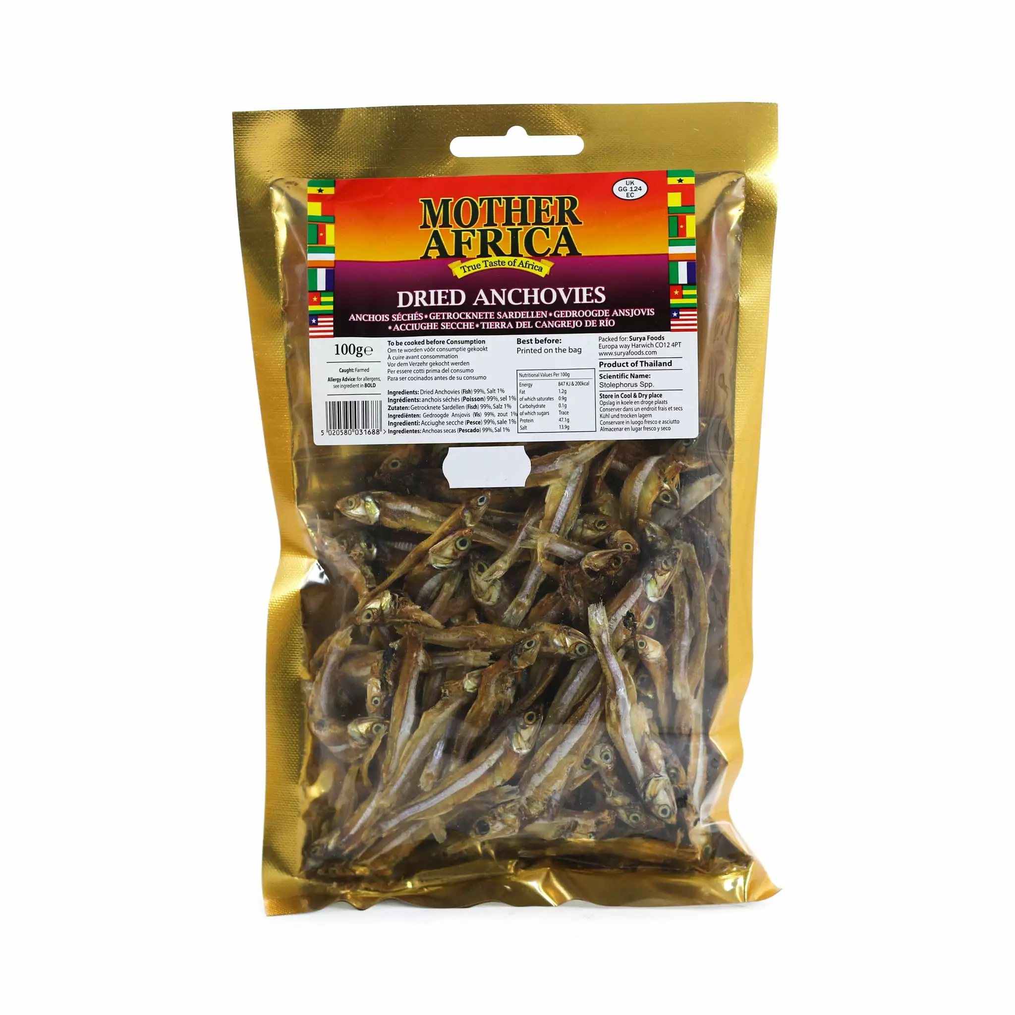 Mother Africa Dried Anchovies 100g 3 Mother Africa Dried Anchovies 100g