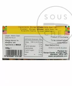 Ingredients Mother Africa Bonga Shawa Fillet 100g