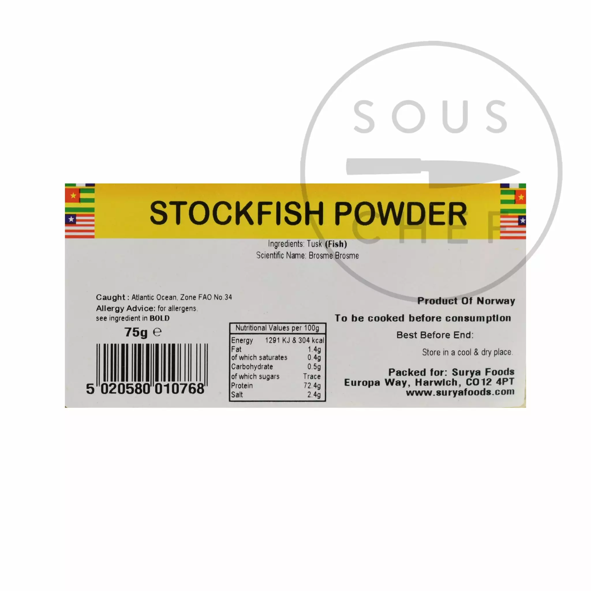 Ingredients Mother Africa Stockfish Powder 75g 4 Ingredients Mother Africa Stockfish Powder 75g