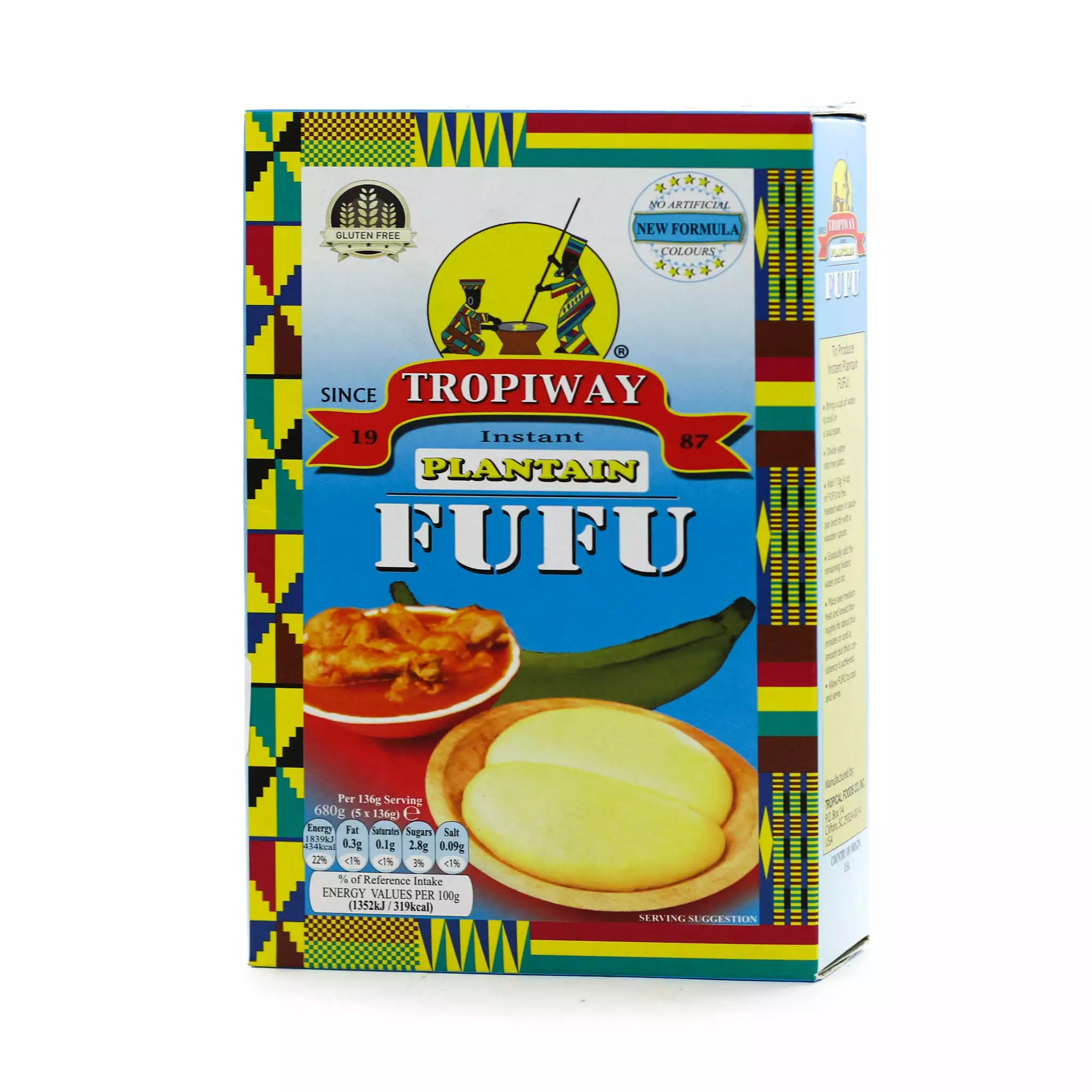 Ingredients Tropiway Plantain Fufu Flour 680g 3 Ingredients Tropiway Plantain Fufu Flour 680g