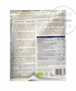 Ingredients Clearspring Organic Black Sesame Brown Rice Crackers 40g