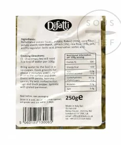 Ingredients Difatti Gluten Free Spinach Gnocchi 250g