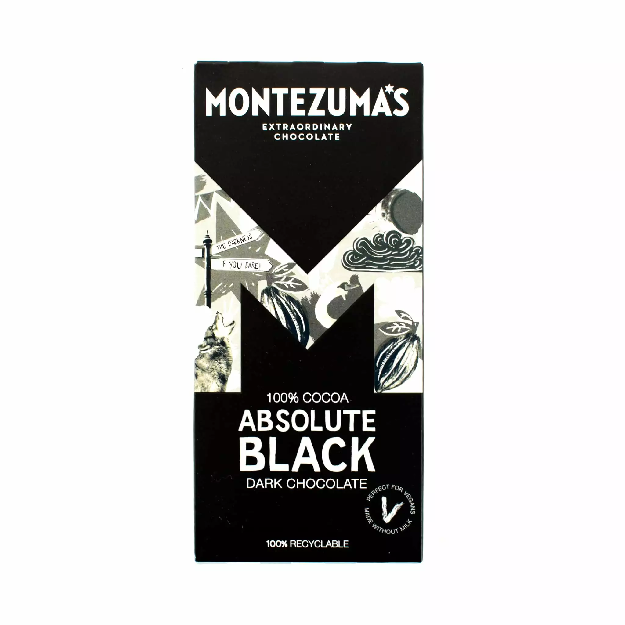Montezuma's Dark Chocolate Absolute Black 100% Cocoa 90g Ingredients 3 Montezuma's Dark Chocolate Absolute Black 100% Cocoa 90g Ingredients