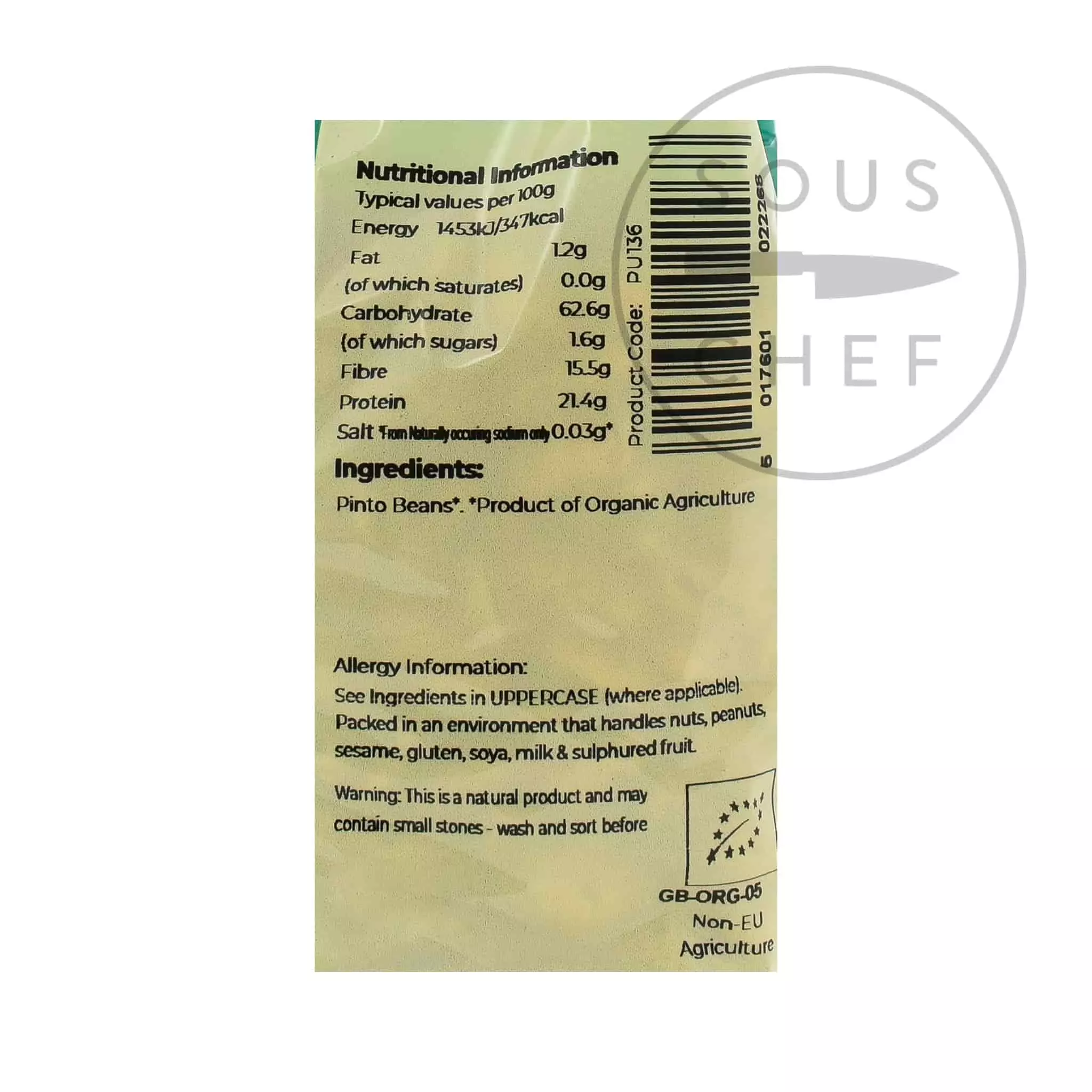 Suma Organic Pinto Beans 500g 4 Suma Organic Pinto Beans 500g