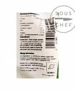 Suma Organic Red Kidney Beans 500g Ingredients