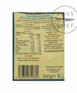 Hodmedod's Salt & Vinegar Roasted Fava Beans 300g Ingredients 5 Hodmedod's Salt & Vinegar Roasted Fava Beans 300g Ingredients
