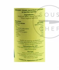 Suma Organic Jackfruit Chunks 400g Ingredients 5 Suma Organic Jackfruit Chunks 400g Ingredients