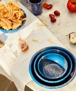 Kapka Splatter Fest Enamel Bowl Cobalt Blue 8 Kapka Splatter Fest Enamel Bowl Cobalt Blue