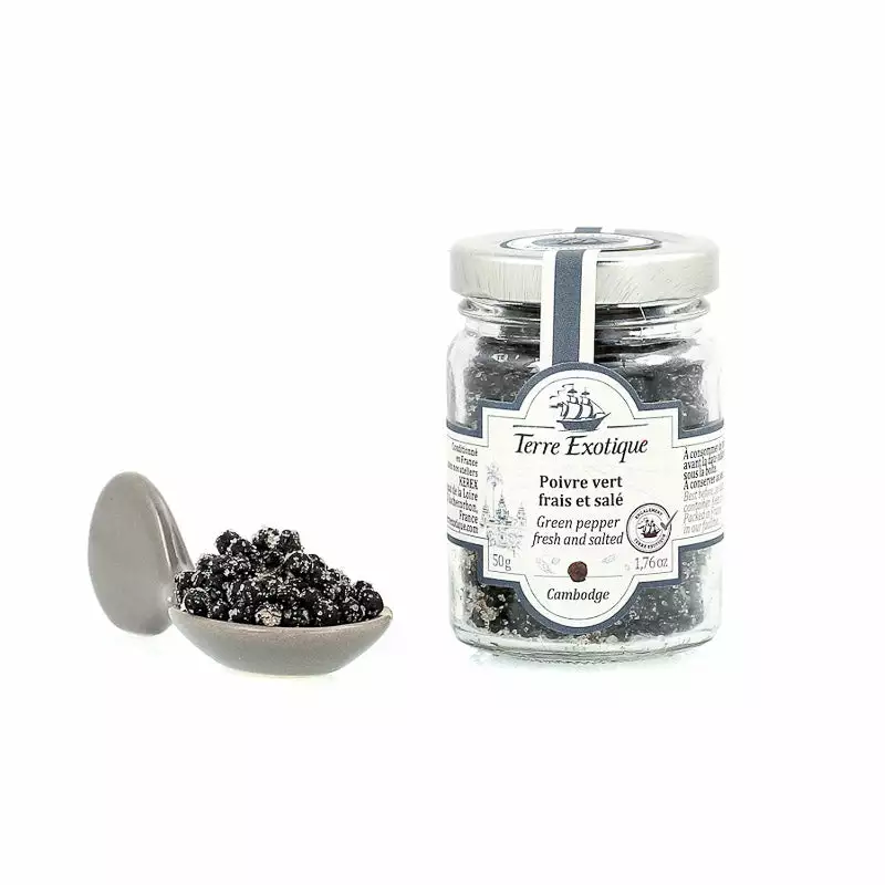 Ingredients Terre Exotique Fresh Salted Black Pepper 50g 3 Ingredients Terre Exotique Fresh Salted Black Pepper 50g