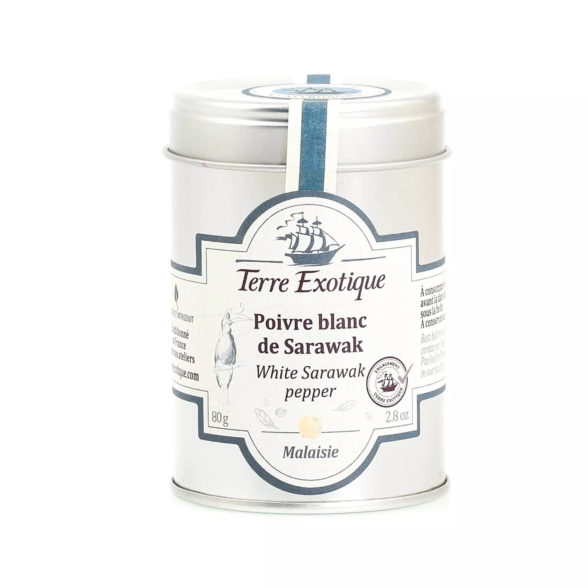 Ingredients Terre Exotique White Sarawak Pepper IGP 80g 3 Ingredients Terre Exotique White Sarawak Pepper IGP 80g