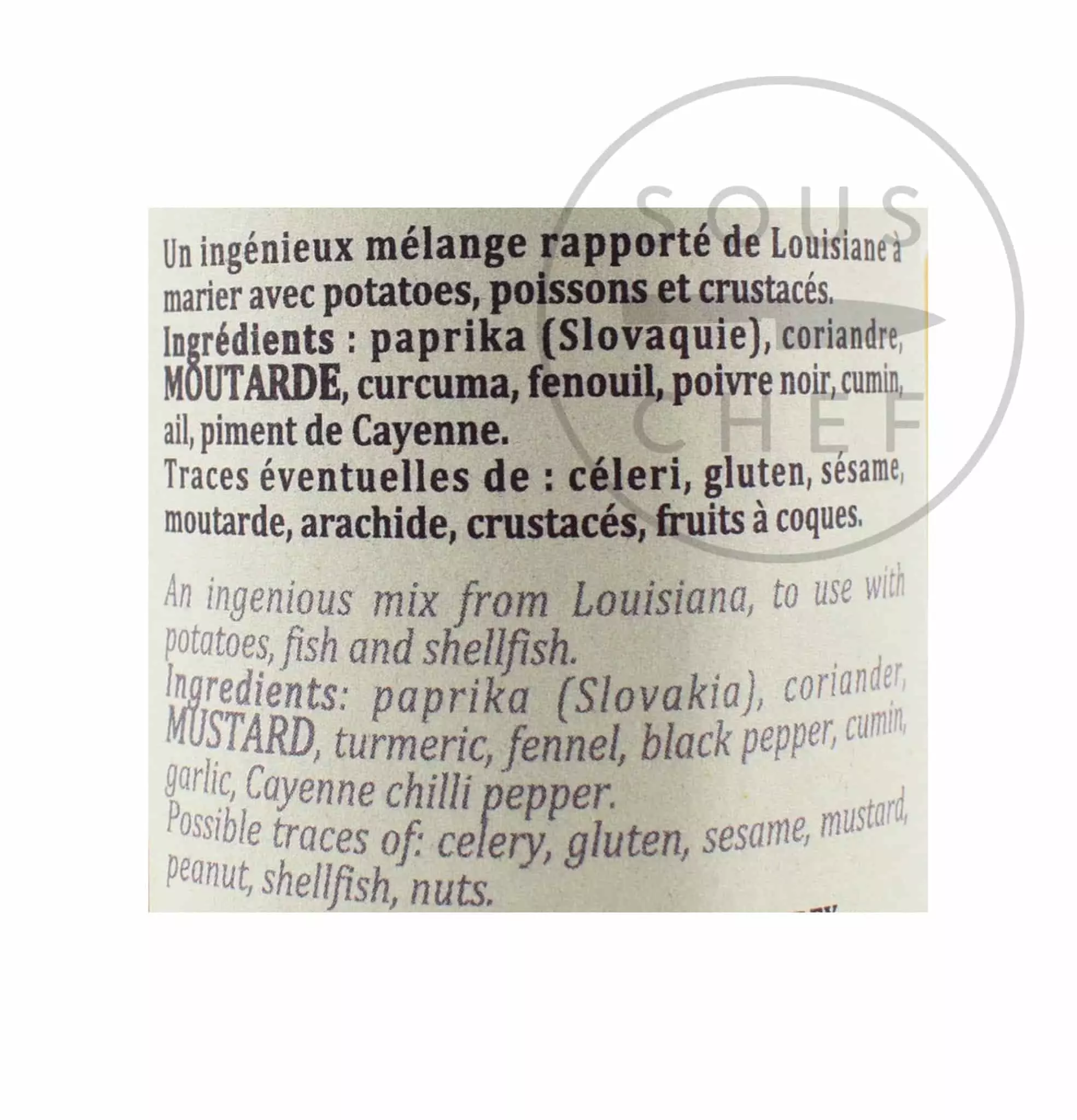 Terre Exotique Cajun Spice Blend 60g Ingredients 5 Terre Exotique Cajun Spice Blend 60g Ingredients