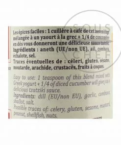 Terre Exotique Tzatziki Spice Blend 30g