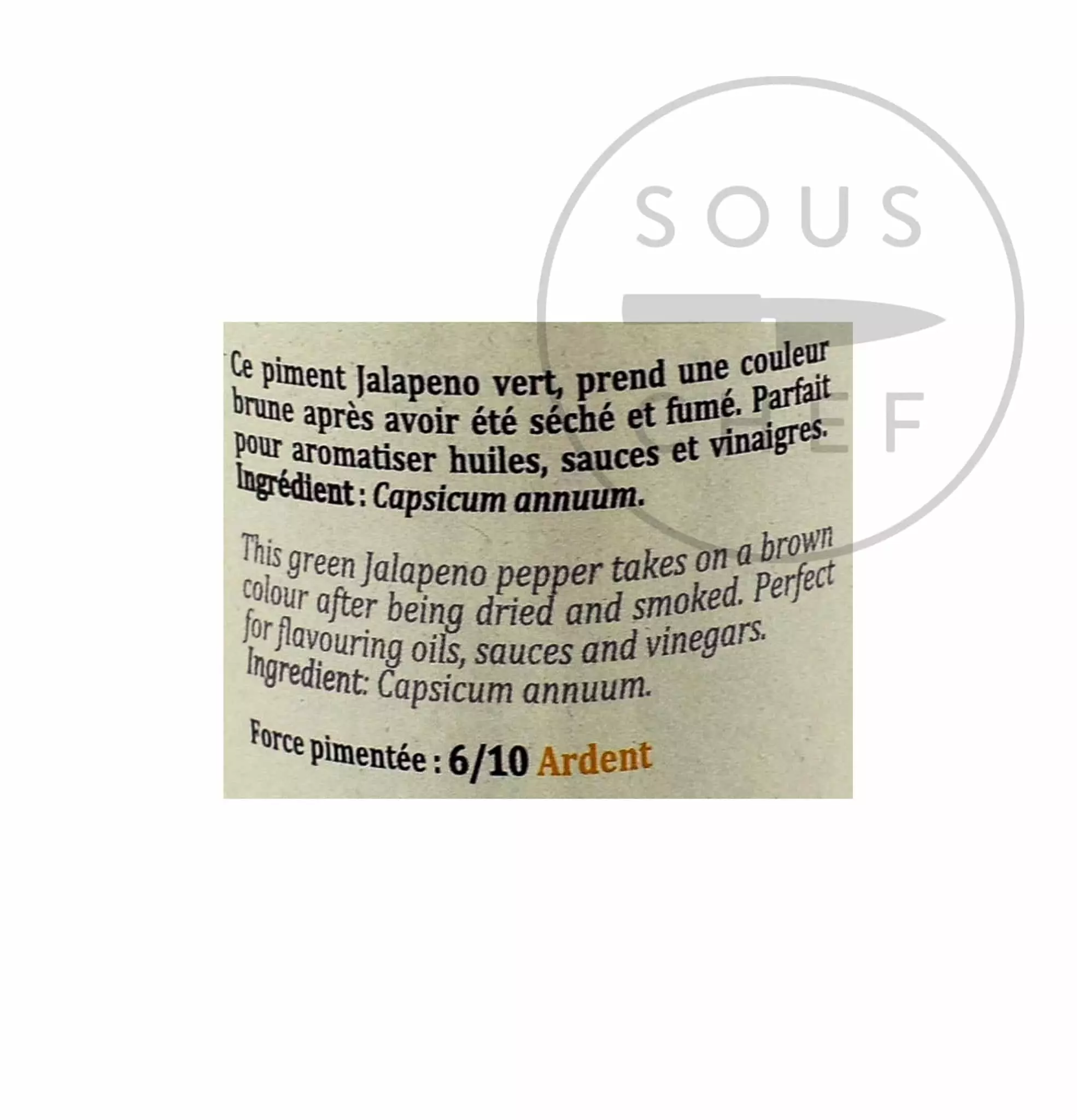 Ingredients Terre Exotique Crushed Chipotle Chilli Pepper 70g 7 Ingredients Terre Exotique Crushed Chipotle Chilli Pepper 70g