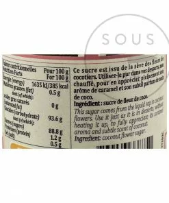 Terre Exotique Sugar From Coconut Flower 120g Ingredients