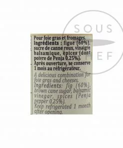 Ingredients Terre Exotique Fig Chutney With Penja Pepper 100g