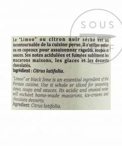 Ingredients Terre Exotique Dried Black Lime 40g