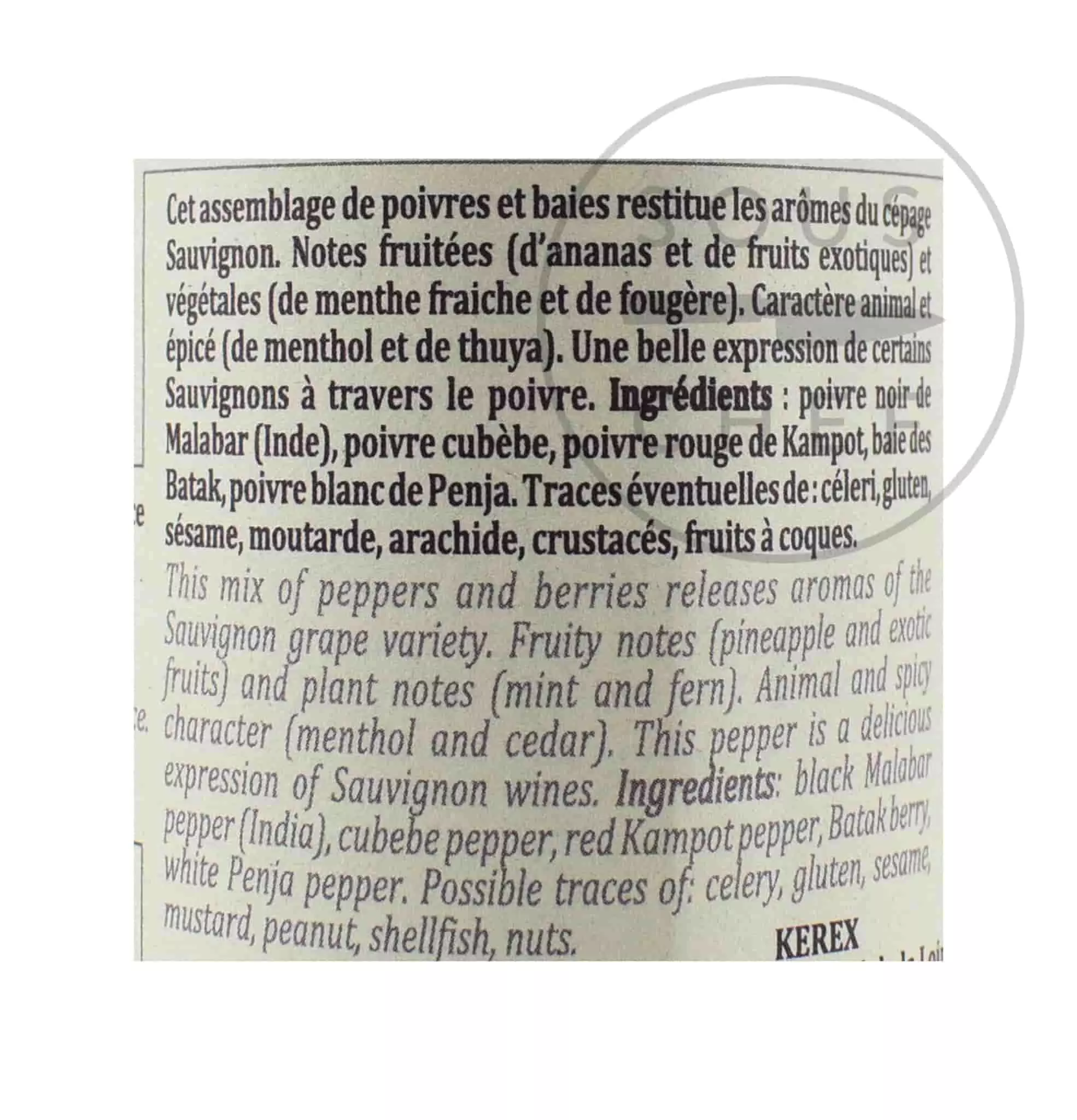 Terre Exotique Winemakers Pepper Blend Sauvignon 60g 4 Terre Exotique Winemakers Pepper Blend Sauvignon 60g